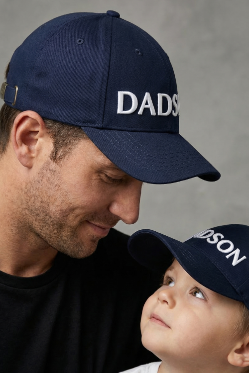 komplet czapek dla taty i syna granat.jpg