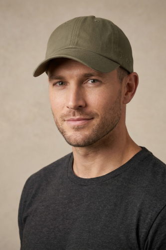 czapka męska z daszkiem khaki.jpg