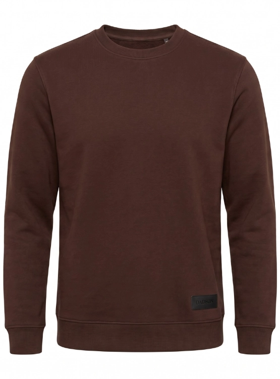 bluza męska crewneck czekoladowa.jpg